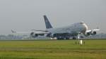 Boeing 747-48EF von Saudi Arabia bei der Landung in Amsterdam am 16.10.2013. Die Kennung ist  TF-AMU