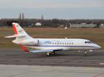 DLR Flugbetriebe, Dassault Falcon 2000LX F-WXEY @ Braunschweig (BWE) / 31.Jan.2020
(neuestes Flugzeug der DLR; aufgenommen nach dem Auslieferungsflug am 31.01.20)