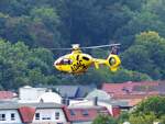 ADAC Luftrettung,Christiph 46, EC 135 P-2,  D-HLGB beim Einsatz in Gera am 12.9.2021