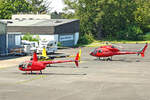 Robinson R 44 Raven - D-HEAL und D-HALE, sowsie eine AS 355 Ecureuil - D-HLEA der Fa.