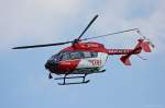 D-HDSC / DRF Luftrettung / EC 145C2 nach dem Start am KH in Dingolfing. 17.08.2013