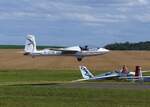 Marganski Swift S-1, D-3735 bei der Landung in Gera (EDAJ) am 7.7.2024