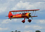 Private PT-13D Kaydet Boeing Stearman, D-EMDV, Flugplatz Bienenfarm, 06.07.2024