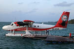 Trans Maldivian Airways, 8Q-MAO, De Havilland Canada DHC-6-300 Twin Otter, msn: 259, 19.Dezember 2024, Medhufushi, Maldives.