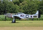 Private North American P-51D Mustang, NL51ZW, Flugplatz Bienenfarm, 07.07.2024