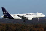 Lufthansa City Airbus A319-112 D-ABGH bei der Landung in Köln 3.11.2024