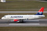 Air Serbia, YU-APL, Airbus A319-132, msn: 4282, 24.Januar 2025, ZRH Zürich, Switzerland.