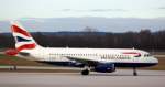 British AIrways Airbus  A 319-131 G-EUPL Flughafen Mnchen 26.12.011