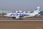 Adria Airways, S5-AAR, A319-132 beim Start in MUC nach Ljubljana (LJU) 16.03.2013