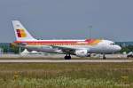 Iberia, EC-HGR  Ribeira Sacra , A319-111 in MUC beim Start nach Madrid (MAD) 09.07.2013