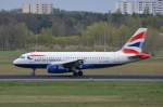 G-EUPE British Airways Airbus A319-131   gelandet in Tegel am 09.04.2014