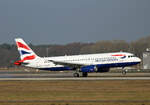 British Airways, Airbus A 320-232, G-EUUP, BER, 08.03.2024