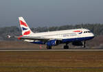 British Airways, Airbus A 320-232, G-EUUY, BER, 19.01.2025