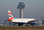 British Airways, Airbus A 320-232, G-EUUY, BER, 19.01.2025