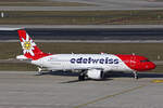 Edelweiss Air, HB-JJL, Airbus A320-214, msn: 2024,  Säntis , 21.Februar 2025, ZRH Zürich, Switzerland.