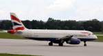 British Airways Airbus  A 320-232 G-EUUS FLughafen Mnchen 08.08.2011