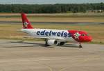 Edelweiss Air A 320-214 HB-IHZ bei der Ankunft in Berlin-Tegel am 06.07.2013