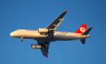 Hier ein Airbus A320 TC-? der Turkish Airlines beim Landeanflug zum Flughafen Berlin Tegel, 11.01.08 Berlin Pankow
