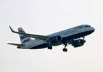 British Airways, Airbus A 320-251N, G-TTNZ, BER, 03.11.2024