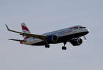 British Airways, Airbus A 320-251N, G-TTNN, BER, 03.11.2024