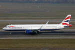 British Airways, G-TNED, Airbus A321-251NX, msn: 12029, 21.Februar 2025, ZRH Zürich, Switzerland.