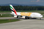 Emirates Airbus A380-861 A6-EOU, cn(MSN): 205,  Expo 2020 ,
Zürich-Kloten Airport, 05.09.2018.