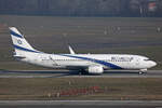 EL AL Israel Airlines, 4X-EKF, Boeing B737-8HX, msn: 29638/2766,  Kinneret , 21.Februar 2025, ZRH Zürich, Switzerland.