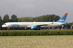 Arkia Israel Boeing 757-3E7 4X-BAU rollt zum Terminal in Amsterdam 2.9.2016