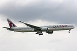 Qatar Airways, A7-BAX, Boeing 777-3DZER, BKK Bangkok Suvarnabhumi, Thailand.