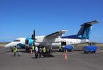 DHC-8-200 CS-TRB der SATA Air Azores am 24.07.2024 auf dem Flughafen Graciosa