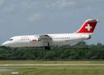 Swiss European Airlines, HB-IXV, BAe 146-300/Avro RJ-100  Saxer First-2151m , 2010.06.11, DUS-EDDL, Dsseldorf, Germany 

