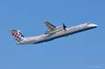 Croatia Airlines, 9A-CQC  Istra , DHC 8-402Q in MUC im Steigflug nach Zagreb (ZAG) 01.07.2013