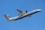 Croatia Airlines, 9A-CQD  Dalmacija , DHC 8-402Q in MUC im Steigflug nach Zagreb (ZAG) 17.07.2013