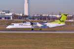 YL-BBW / Air Baltic / DHC 8-402Q wartet in MUC auf Startfreigabe nach Riga (RIX) 16.12.2013