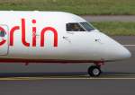 Air Berlin (LGW), D-ABQK (ex SkyWork HB-JIK), De Havilland Canada, 8Q-400 (Bug/Nose), 02.04.2014, DUS-EDDL, Dsseldorf, Germany
