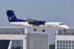 OE-LSB  Espace Mittelland  / InterSky / DHC 8-314Q vor der Landung in MUC aus Elba (EBA) 19.07.2014