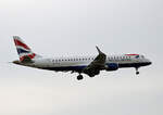 British Airways, ERJ-190-100SR, G-LCAH, BER, 30.09.2023