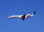 Luxair mit einem Embraer Regional Jet ERJ-135 LX-LGK beim Landeanflug zum Flughafen Berlin-Tegel, 30.06.08.