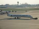 Flugzeugtyp: McDonnell Douglas MD-81, Kennzeichen: SE-DMT, Datum: 24.09.2006, Flughafen: Hamburg, dieses Flugzeug trgt heute auch eine andere Farbe